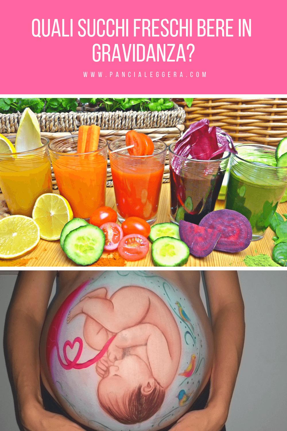 Succhi vegetali freschi in gravidanza – quali bere?