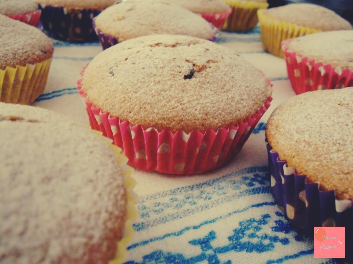 Muffin integrali al tè verde con gocce di cioccolato fondente – ricetta senza uova e senza burro
